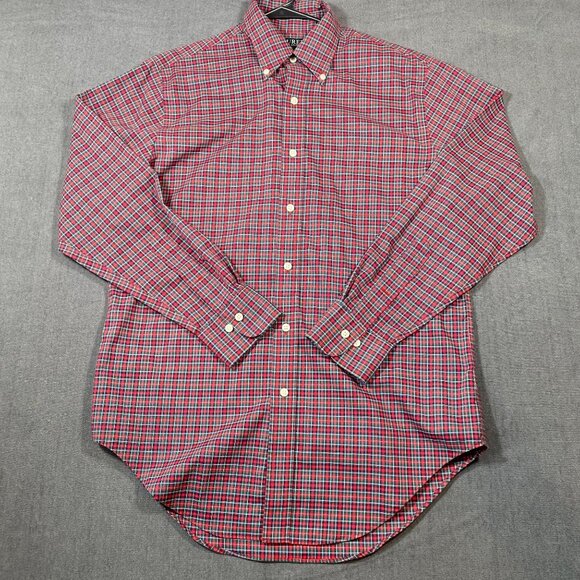 Lauren Ralph Lauren Classic Fit Non-Iron Plaid Button-Down Shirt Mens size 15 - Picture 1 of 8
